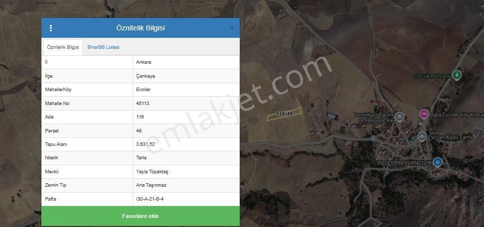 Çankaya Evcıler Mahallesın'de Satılık Arsa — fotoğraf 2