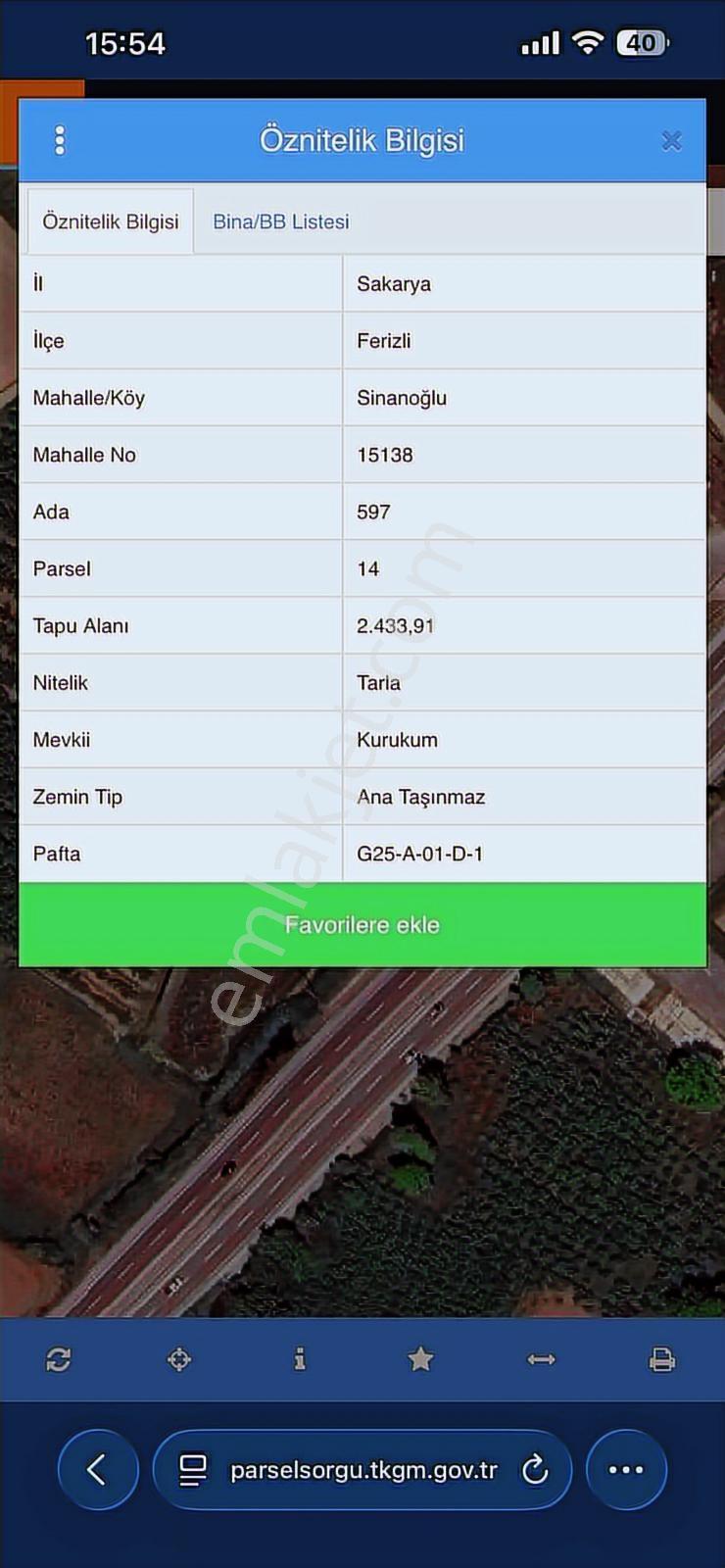 Sakarya Ferizli De 5102 M2 Satılık Tarla — fotoğraf 4