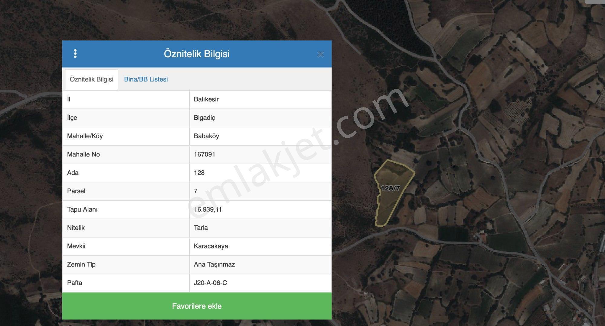 Remax Mid Bigadiç Babaköy Satılık Müstakil Tapulu 16.939 M²Tarla
