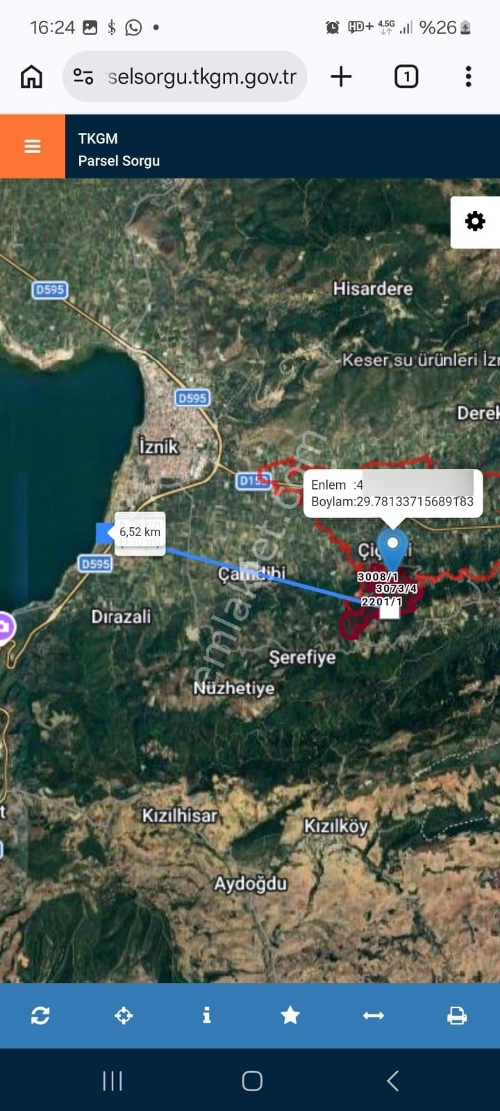 Bursa İznikte Göl Manzaralı Yatırımlık Tarla — fotoğraf 2
