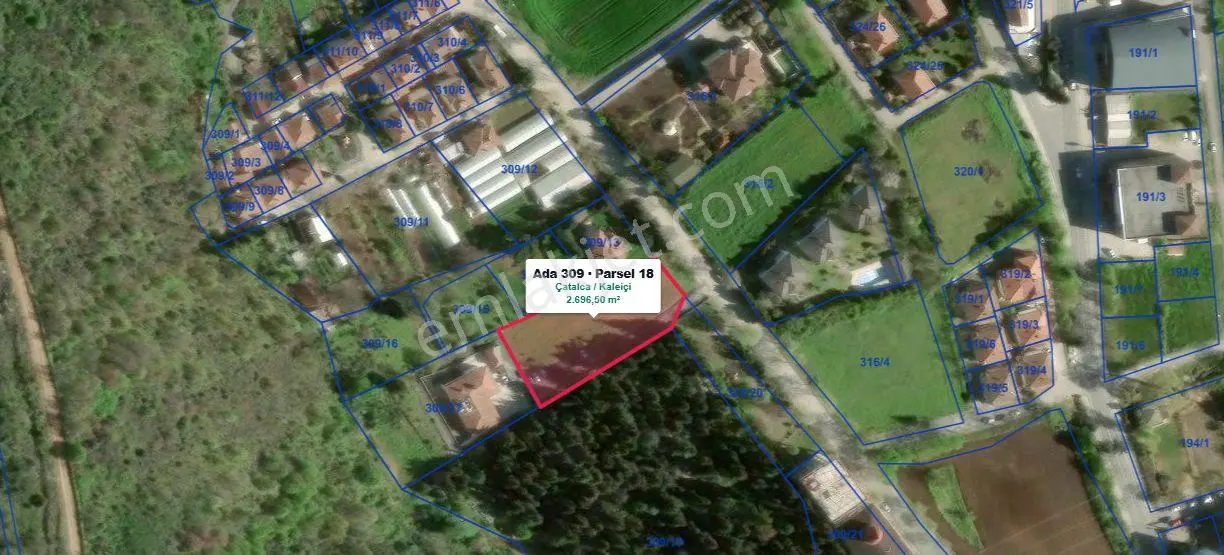 Çatalca Kaleiçi'nde 2696 M² Satılık Arsa