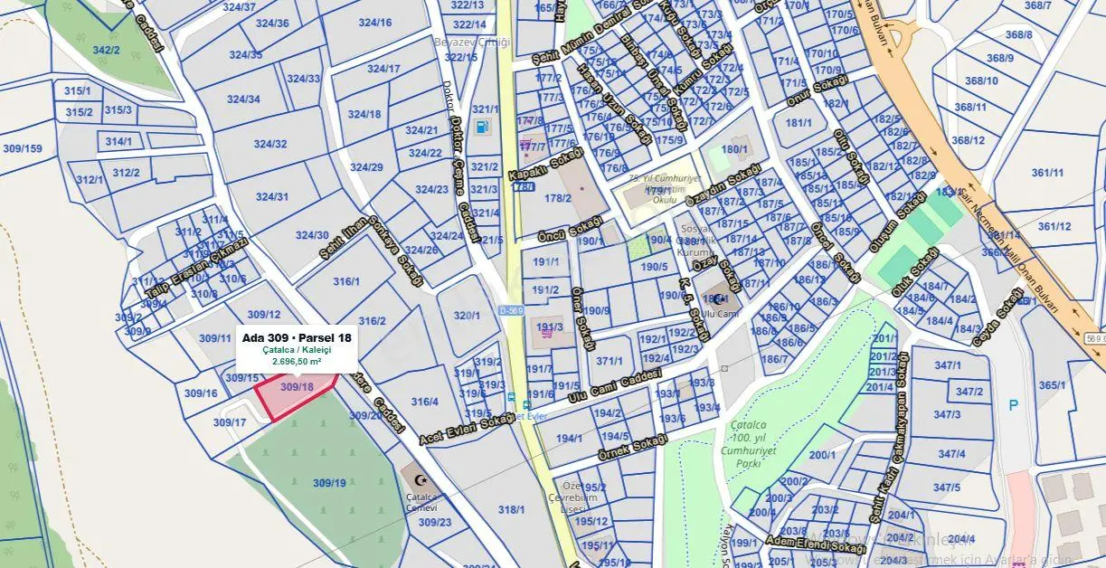 Çatalca Kaleiçi'nde 2696 M² Satılık Arsa — fotoğraf 8