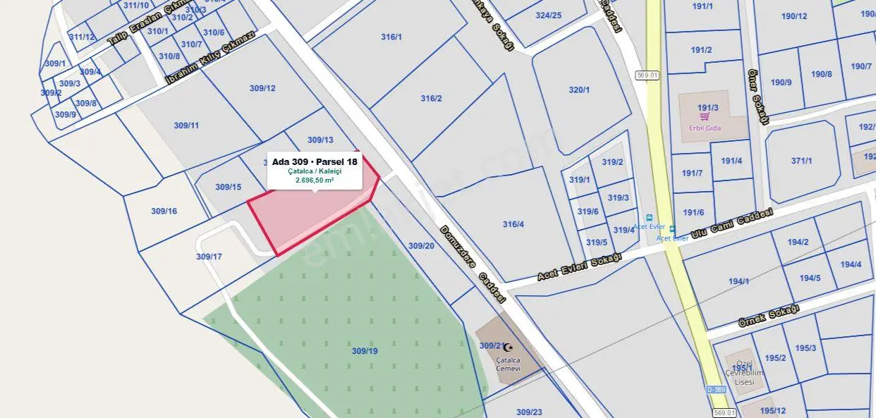 Çatalca Kaleiçi'nde 2696 M² Satılık Arsa — fotoğraf 9