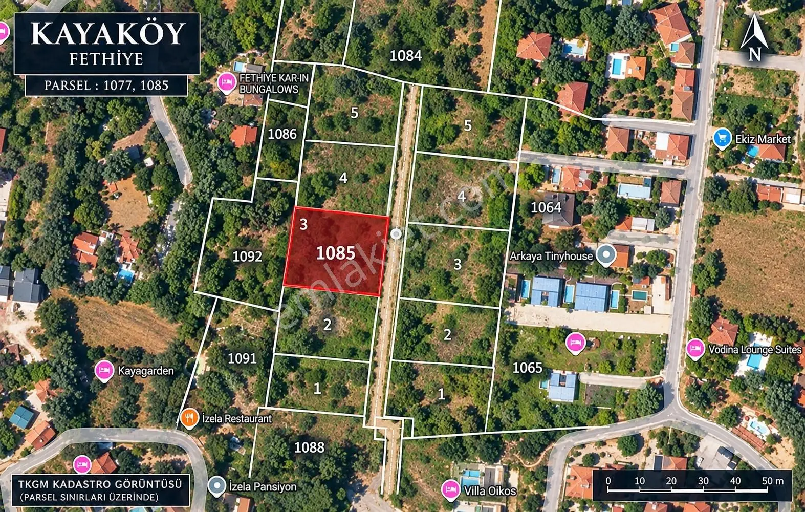 Fethıye Kayaköy'de Tarıh Ve Doğanın İçınde 787 M² Satılık Tarla — fotoğraf 4
