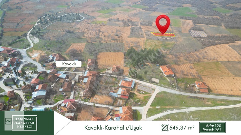 Uşak Karahallı'da 649m² Konut İmarlı Arsa — fotoğraf 6