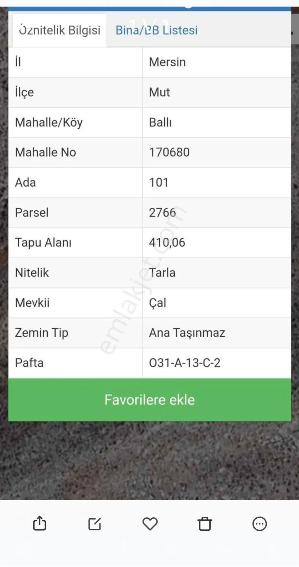 Aydın'dan Mut Ballı Köyün' De 410 M² Acil Satılık Tarla — fotoğraf 2