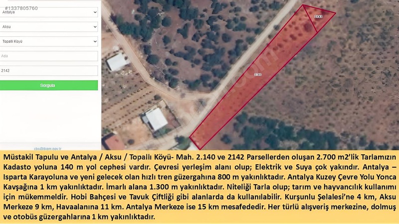 Acil Satılık Şahane Yatırımlık Tarla