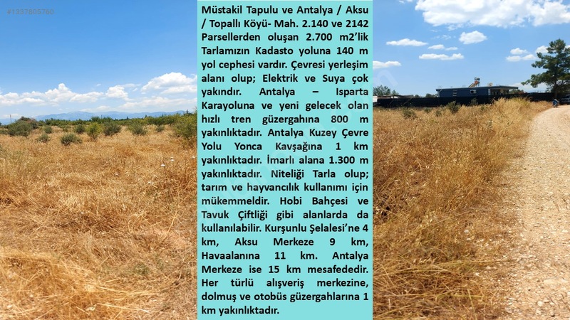 Acil Satılık Şahane Yatırımlık Tarla — fotoğraf 5