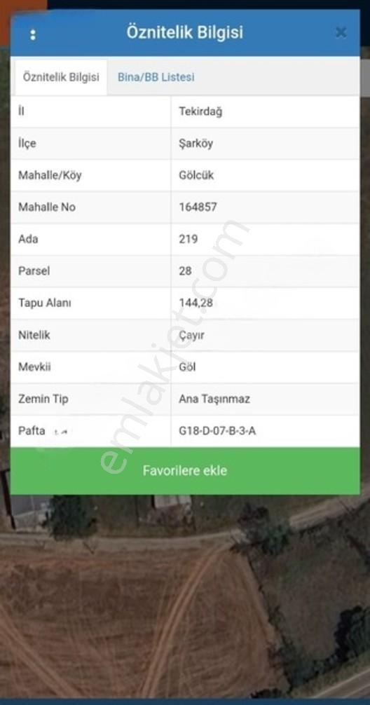 Tekirdağ Şarköy Gölcük'te Satılık Arsa 144 Metrekare — fotoğraf 4