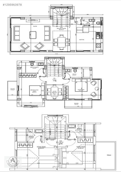 Sultan Villaları Projesi 4+1 184m2 Balkonlu Satılık Villa — fotoğraf 3