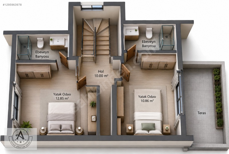 Sultan Villaları Projesi 4+1 184m2 Balkonlu Satılık Villa — fotoğraf 7