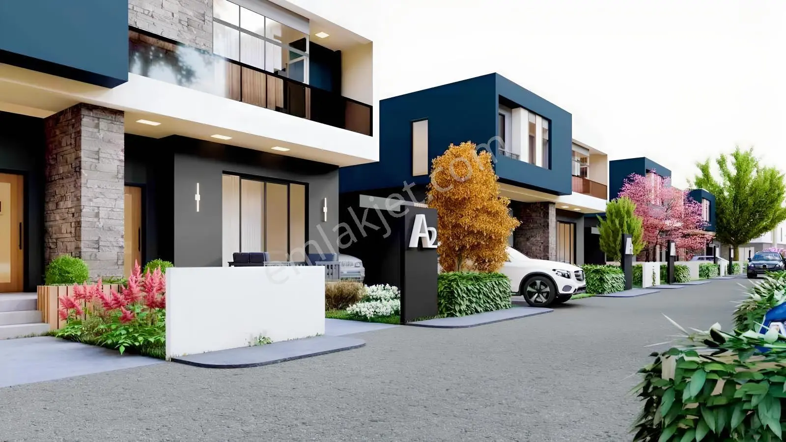 Akıllı Ev Sistemli Şömineli Barbekülü Lüks İkiz Villa