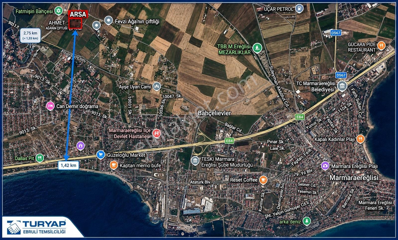 M.ereğlisi Tekirdag Da Satılık 640 Metre Köşebaşı — fotoğraf 6